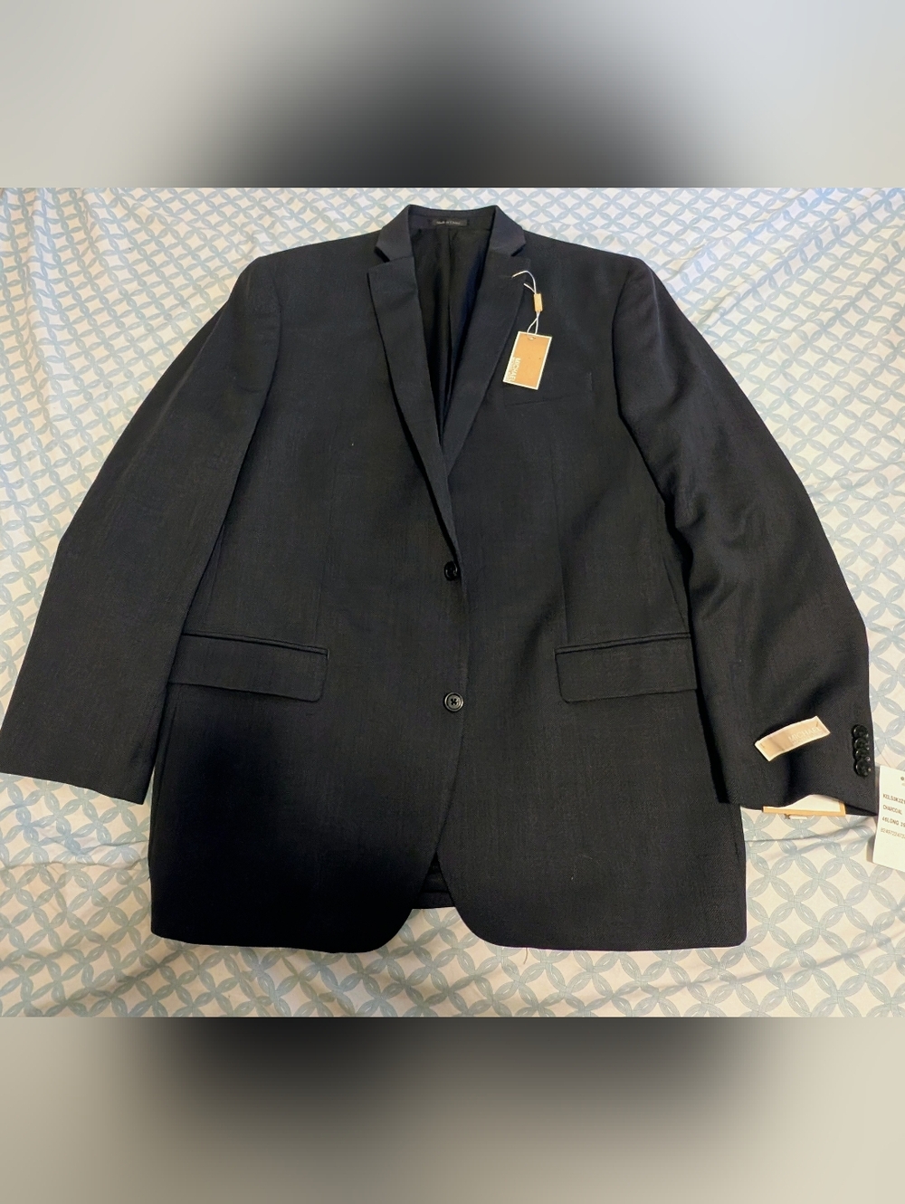 New Michael Kors 3 Piece 100% Wool Suit Charcoal Size 46L  39W